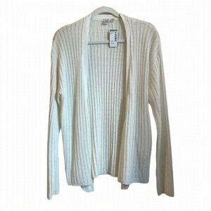 Simon’s White Knit Cardigan - Size Large